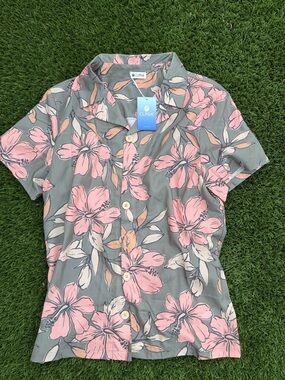 Cupshe Men’s Button Down Shirt Medium Tropical Floral NWT 🌺